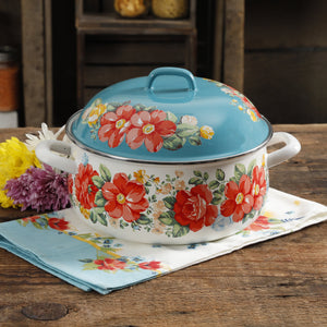 The Pioneer Woman Vintage Floral 4-Quart Dutch Oven w/Lid